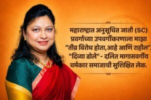 उपवर्गीकरणाच्या प्रश्नावर २९ आमदारांनी भूमिका स्पष्ट करावी; सामाजिक कार्यकर्त्या दिव्या ढोले यांची मागणी