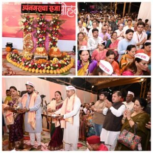 उपनगराचा राजा गणेशोत्सवाची दिमाखदार सुरुवात; गणेशमूर्तीची पाद्यपूजा उत्साहात संपन्न