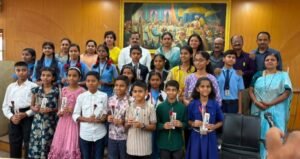 राज्यस्तरीय गुणवंत विद्यार्थ्यांचा सातारा जिल्हा परिषदेत गौरव….