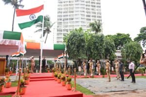 स्वातंत्र्यदिनाच्या  मुख्य शासकीय सोहळ्याची मंत्रालयात रंगीत तालीम